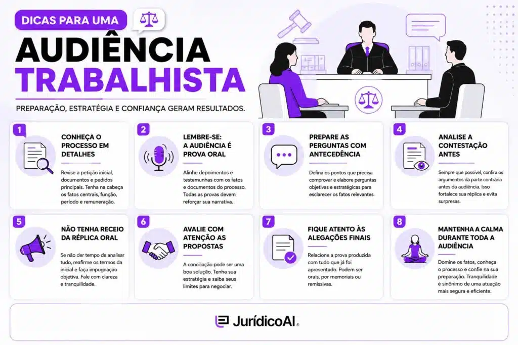 Dicas para uma audiência trabalhista
